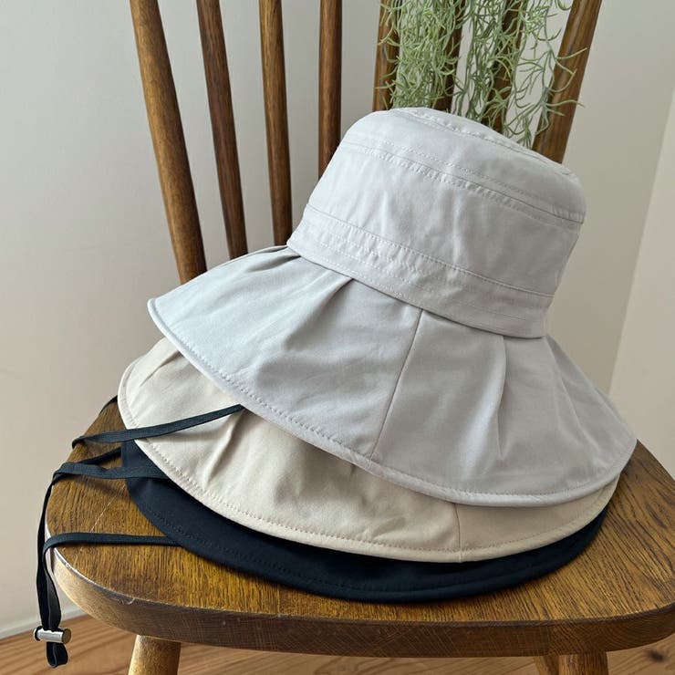 【かぶれる日傘】ギャザーハット(ストラップ付き) | FADEN | 詳細画像1 