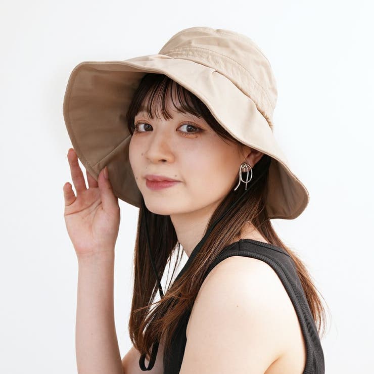 【かぶれる日傘】ギャザーハット(ストラップ付き) | FADEN | 詳細画像4 