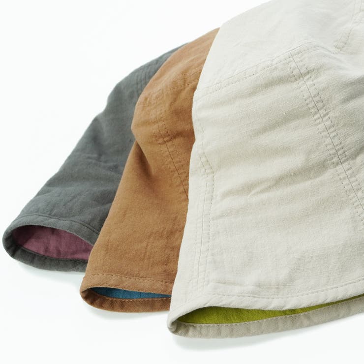 コットンリネンパネル リバーシブルバケットハット | FADEN | 詳細画像12 