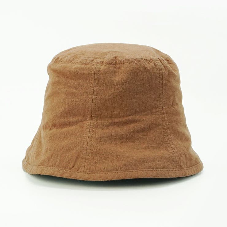 ブラウン/ブルー | コットンリネンパネル リバーシブルバケットハット | FADEN