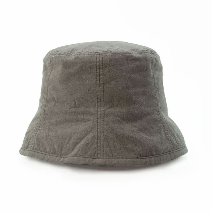 ダークグレー/ピンク | コットンリネンパネル リバーシブルバケットハット | FADEN