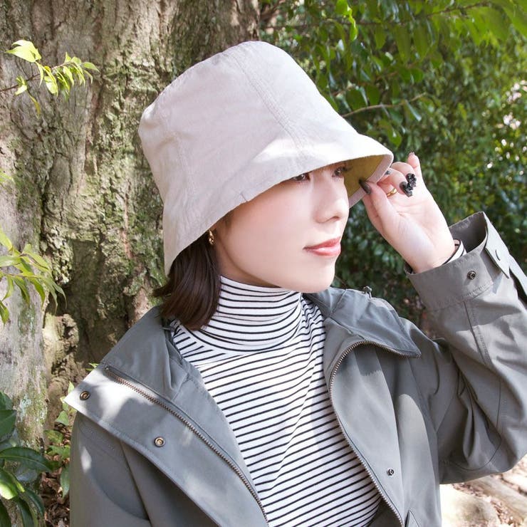 コットンリネンパネル リバーシブルバケットハット | FADEN | 詳細画像5 