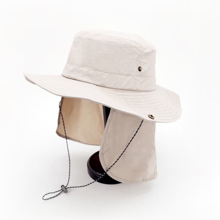グレージュ | 【かぶれる日傘】ナイロン シェード付きサファリハット | FADEN