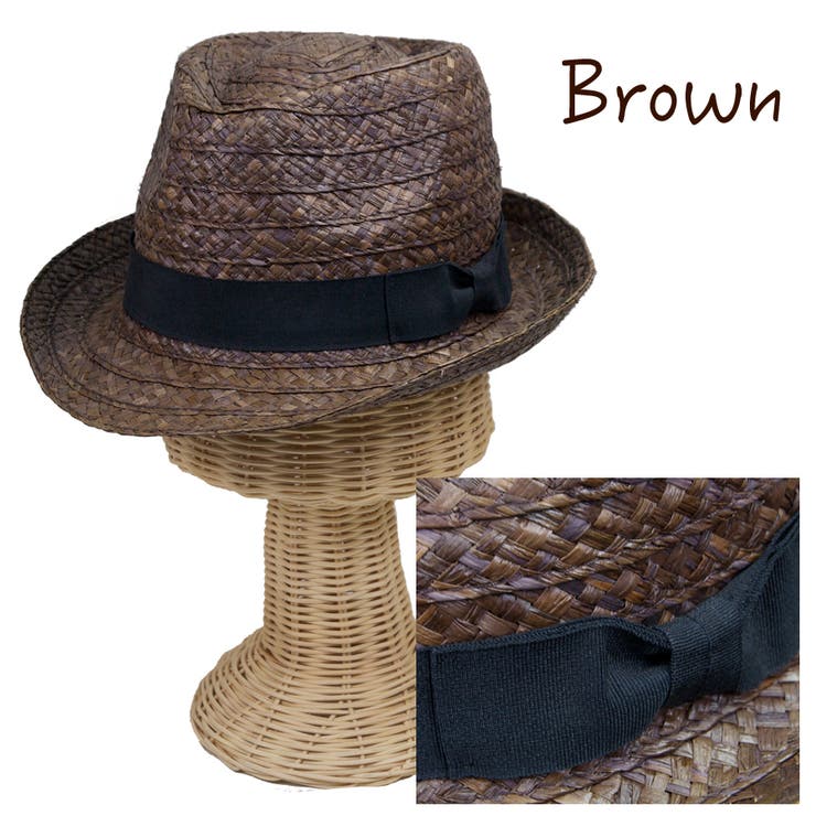 ブラウン | [polcadot]ラフィアハット 中折れ カジュアル | FADEN