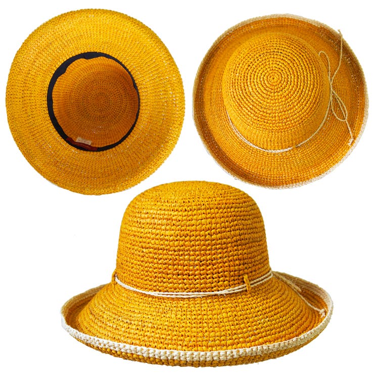 polcadot ブリムライン 細編みラフィアつば広ハット | FADEN | 詳細画像2 