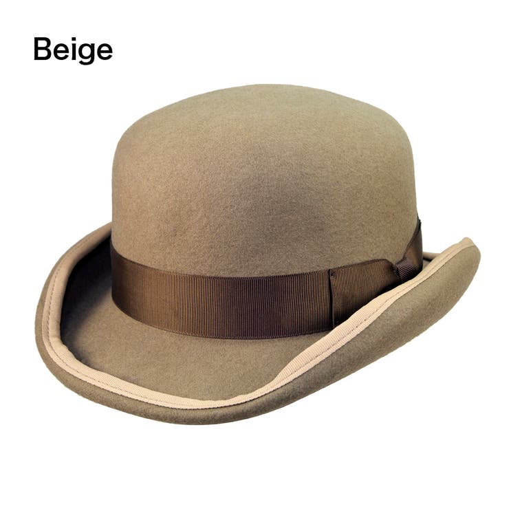 ベージュ | [polcadot]ビッグボーラー フェルト 帽子 | FADEN