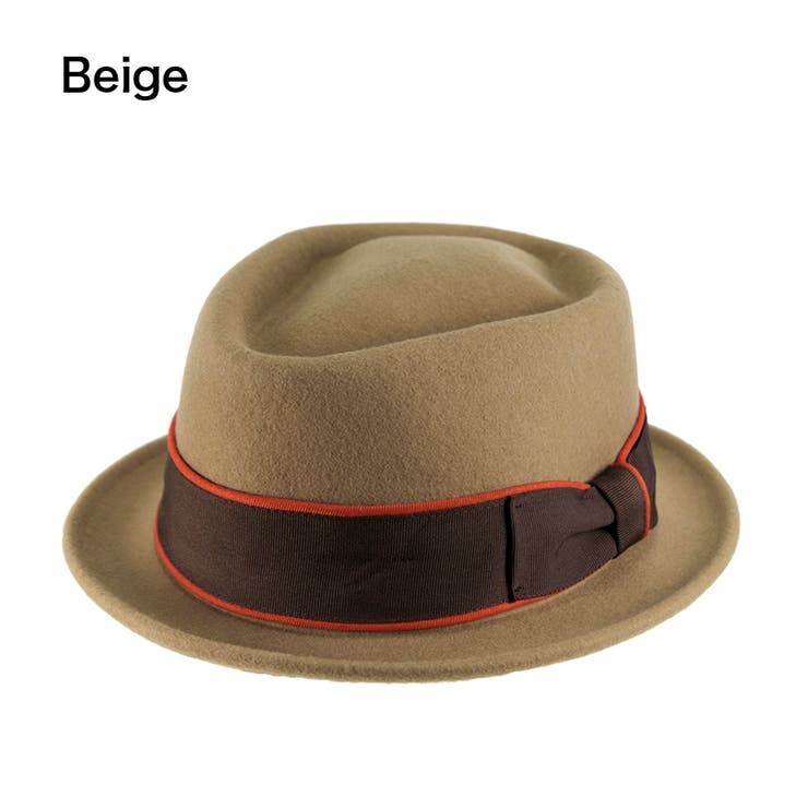 ベージュ | [polcadot]２Cベルト ポークパイ中折れハット | FADEN