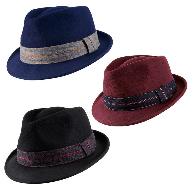 [polcadot]センターラインベルト フェルト中折れ | FADEN | 詳細画像1 