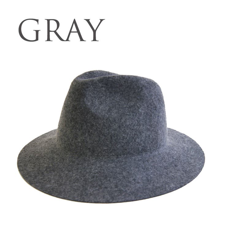 グレー | Rubenロングブリム フェルト中折れハット 帽子 | FADEN