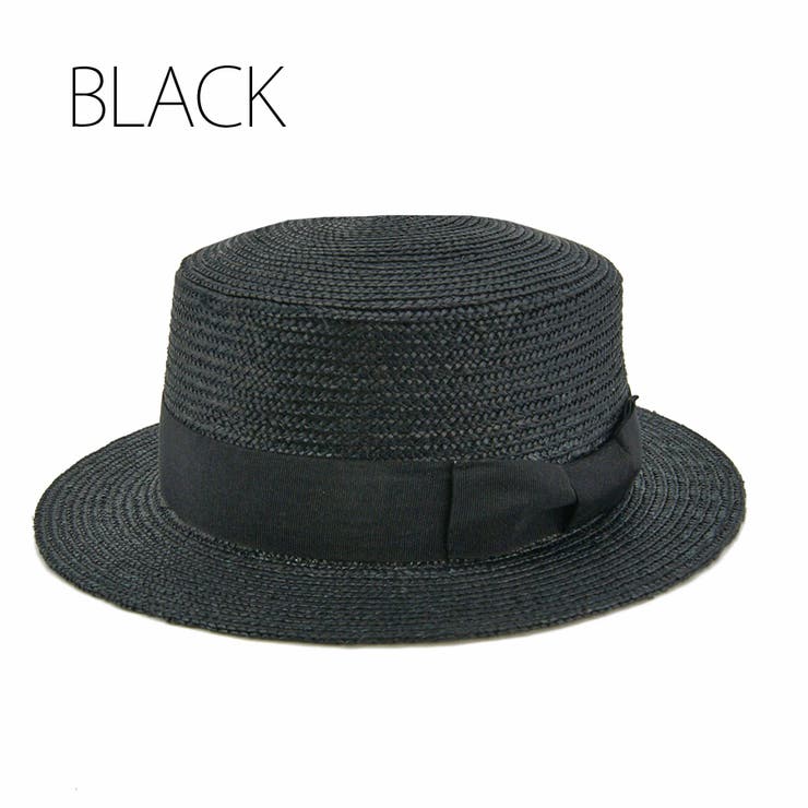 ブラック | [Ruben]STRAW BOATER HAT | FADEN