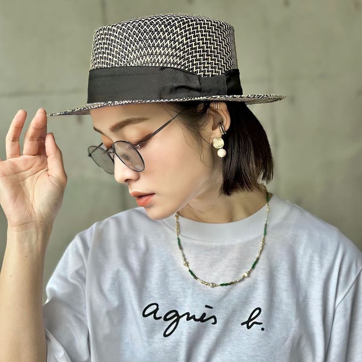 MIX PAPER BOATER HAT／ミックスペーパーカンカン帽 ハット[品番