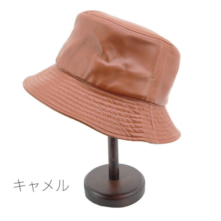 キャメル | ECO LEATHER BUCKETHAT/エコレザーバケットハット | FADEN