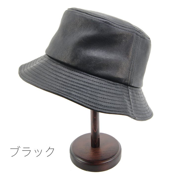 ブラック | ECO LEATHER BUCKETHAT/エコレザーバケットハット | FADEN