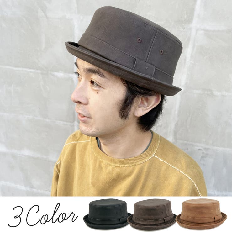 FAKE LEATHER PORKPIE | FADEN | 詳細画像1 