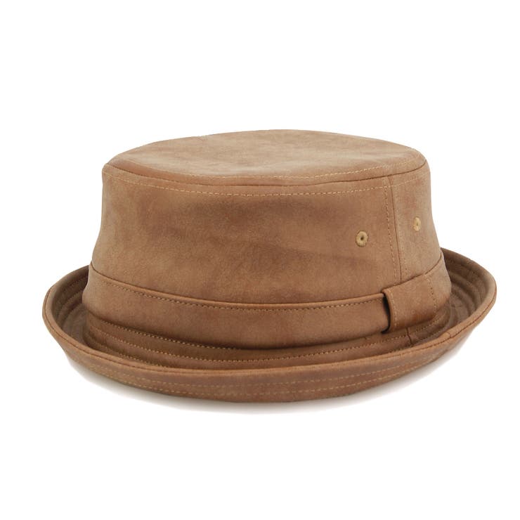 ベージュ | FAKE LEATHER PORKPIE | FADEN