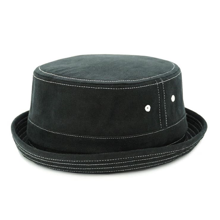 ブラック | Ruben COTTON PORKPIE HAT/コットンポークパイ | FADEN
