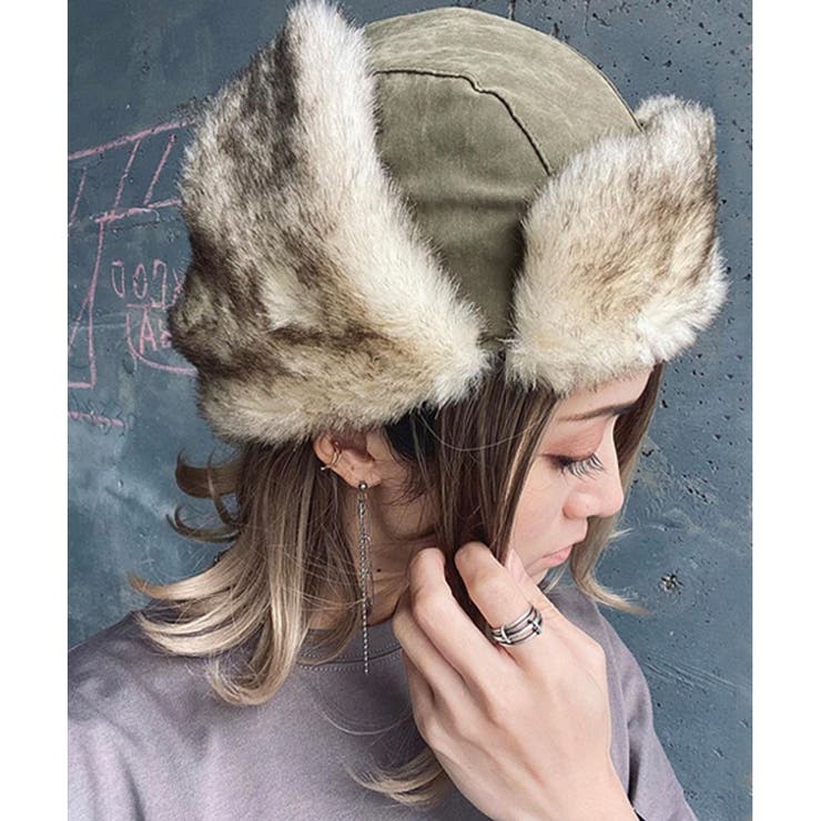 MIX FUR FLIGHT CAP/ミックスファー フライトキャップ