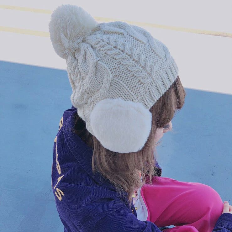 EAR COVER BONBON WATCH /耳ファーポンポンワッチニット帽 | FADEN | 詳細画像10 