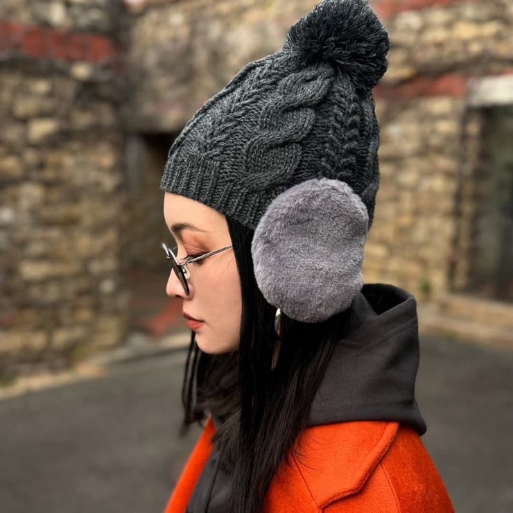 EAR COVER BONBON WATCH /耳ファーポンポンワッチニット帽 | FADEN | 詳細画像13 