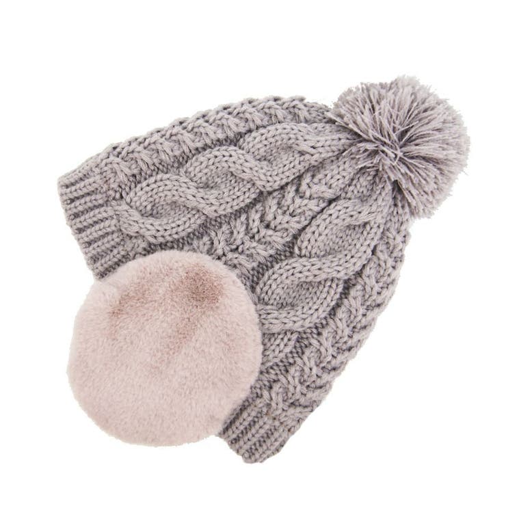 ラベンダー | EAR COVER BONBON WATCH /耳ファーポンポンワッチニット帽 | FADEN