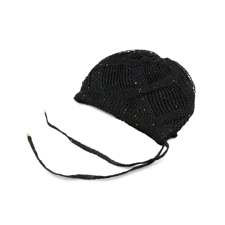 ブラック | 【polcadot】Glitter bonnet/グリッターボンネット | FADEN