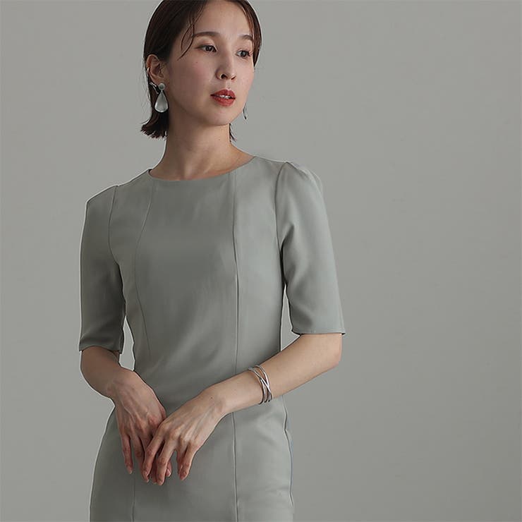 カーキ | パーティードレス ワンピース 結婚式 | PourVous