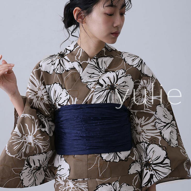 2 モダンベージュ花模様