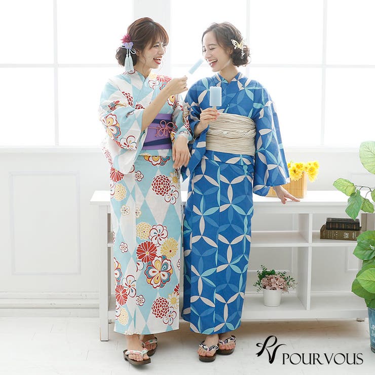 8の日セール　浴衣　雪花絞り　シャーベットカラー　裄67cm 楽天市場】【10/1限定☆クーポンで10％OFF】浴衣 セット