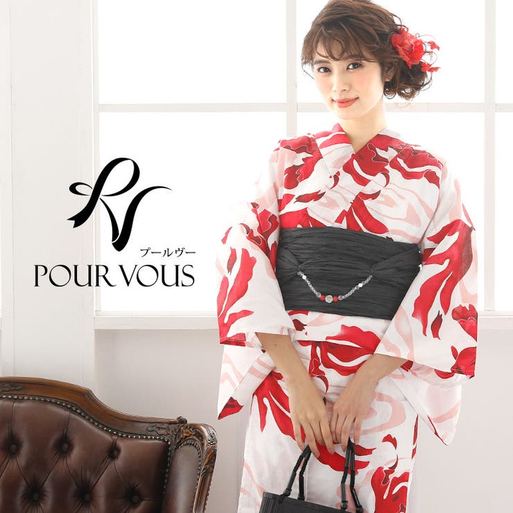 れ*ち様 PourVous 大人浴衣　レトロモダン　シンプル レトロモダン浴衣 ゆかた 大人[品番：PV000003044]｜PourVous