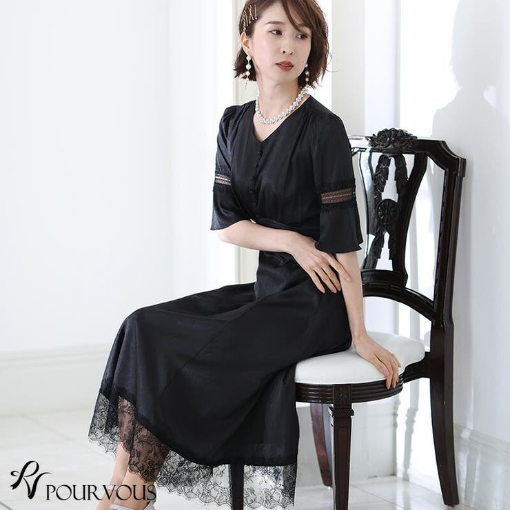 パーティードレスフォーマルドレス小柄お呼ばれ顔合わせ小さいサイズ服装ドレス上品体型カバー春夏秋冬フォーマル大きいサイズワンピース20代30代40代50代結婚式ミセス150cm袖あり袖付き袖長袖七分袖ミモレ丈ミディアム丈膝下サテンAライン