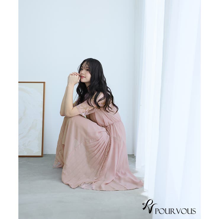 結婚式 ワンピース パーティードレス[品番：PV000003378