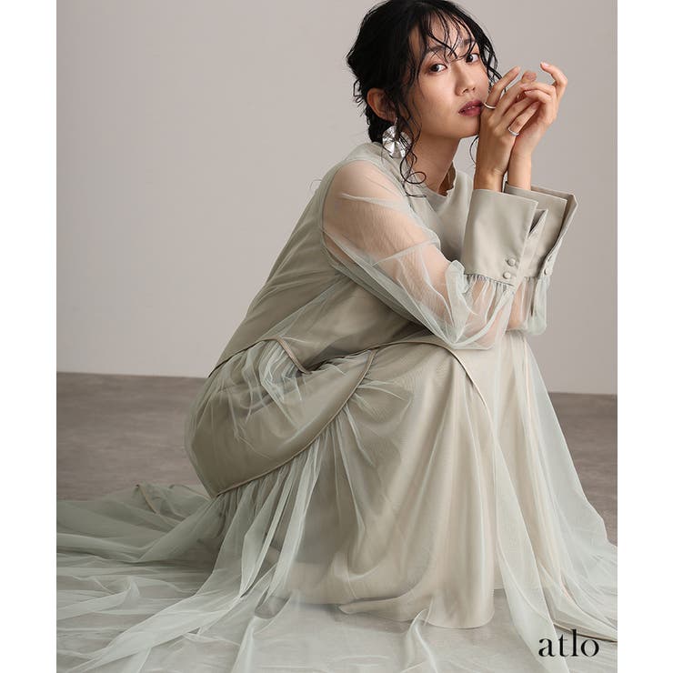 overE パイピングワンピース ベージュ 96 overE パイピングワンピース ベージュ 96 OverE❁花柄パイピング