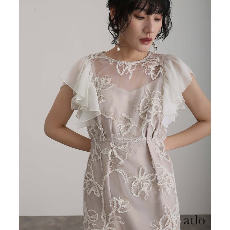 フェザー フラワー パーティードレス | PourVous | 詳細画像17 