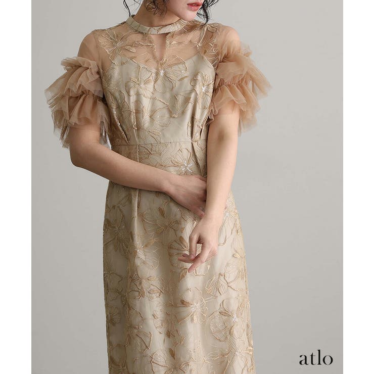 スパンコール 刺繍レース ワンピース | PourVous | 詳細画像11 