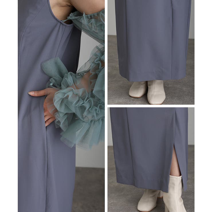 デタッチドスリーブ パーティードレス オケージョン | PourVous | 詳細画像20 