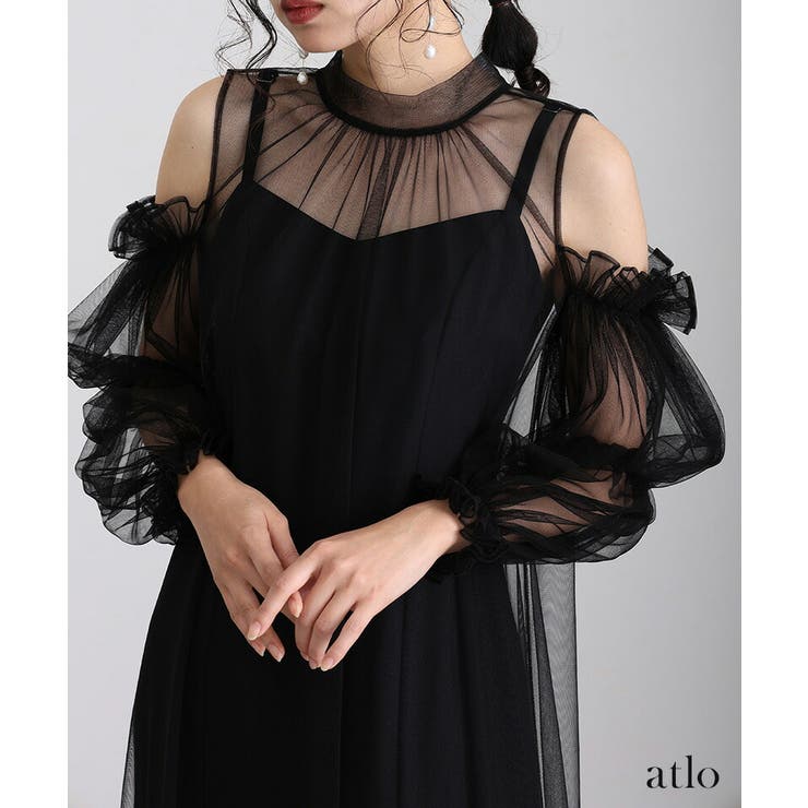 キャミワンピース チュール Aライン[品番：PV000003574]｜PourVous