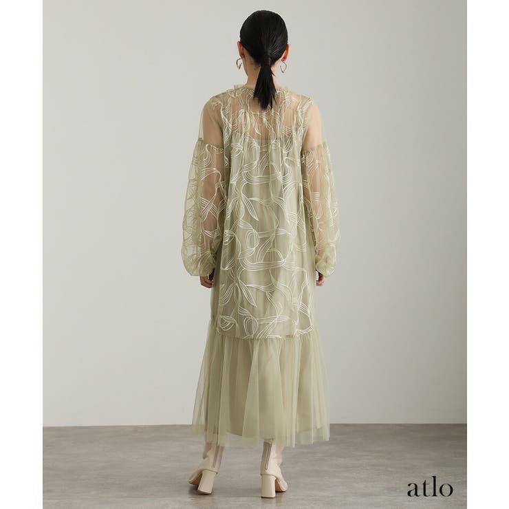 リボン ベルスリーブ エンブロイダリー | PourVous | 詳細画像12 