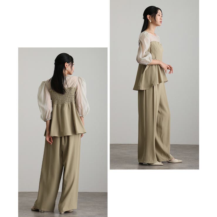 パンツドレス 結婚式 セットアップ[品番：PV000003646]｜PourVous