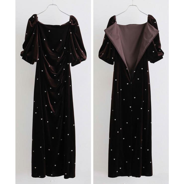 ハート ベロア ワンピース | PourVous | 詳細画像10 