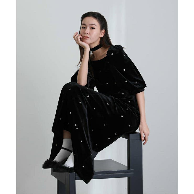 ハート ベロア ワンピース | PourVous | 詳細画像6 