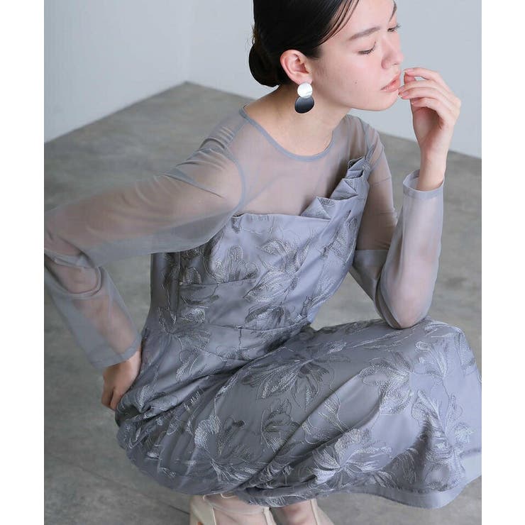 フロントプリーツ フラワー ワンピース | PourVous | 詳細画像13 