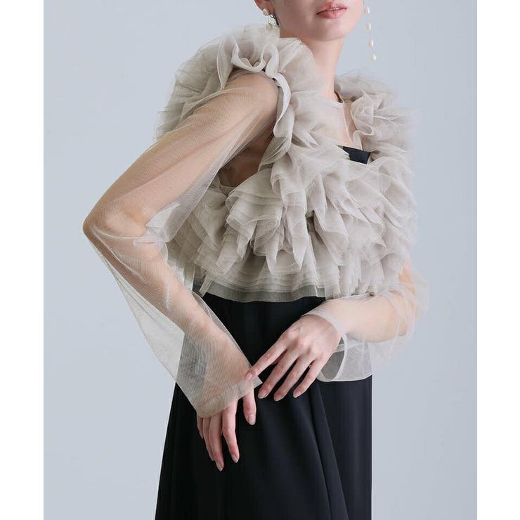 ラッフル レイヤー パーティードレス | PourVous | 詳細画像16 