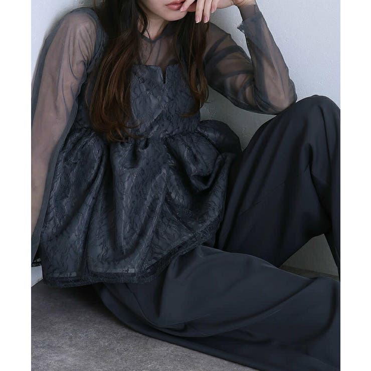 シアー ペプラム パンツ | PourVous | 詳細画像10 