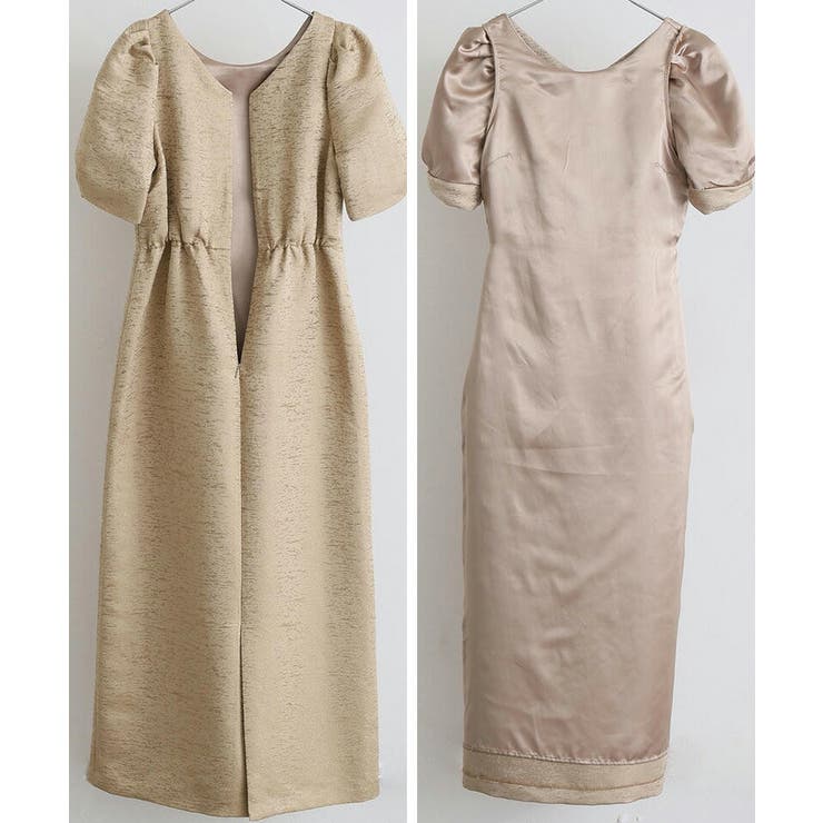 フリルビスチェ ジャカードドレス パーティードレス | PourVous | 詳細画像15 