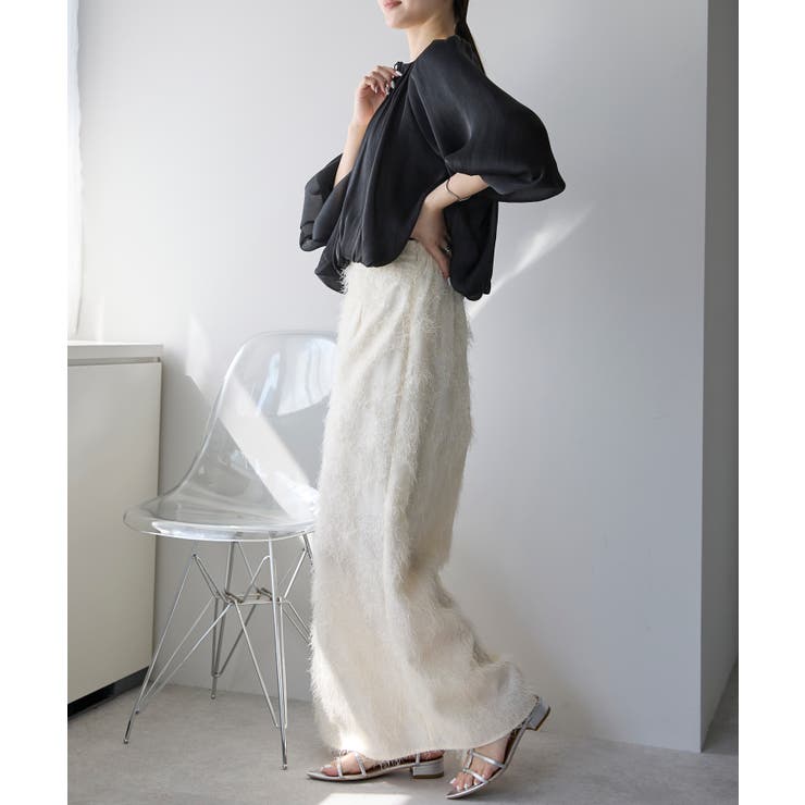 ラメ楊柳バルーンスリーブボレロ | PREFERIR | 詳細画像15 