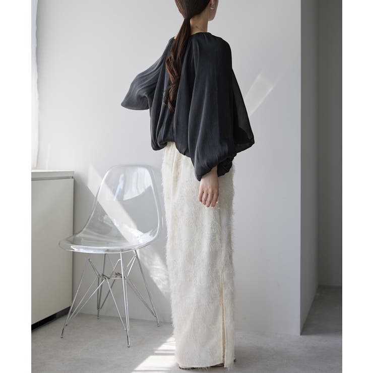 ラメ楊柳バルーンスリーブボレロ | PREFERIR | 詳細画像16 