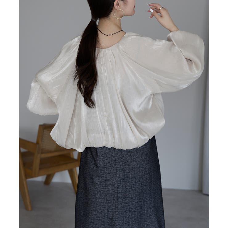 ラメ楊柳バルーンスリーブボレロ | PREFERIR | 詳細画像9 