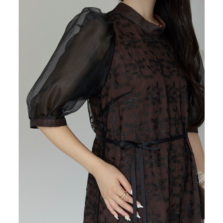 シアーバルーンスリーブドレス | PREFERIR | 詳細画像14 