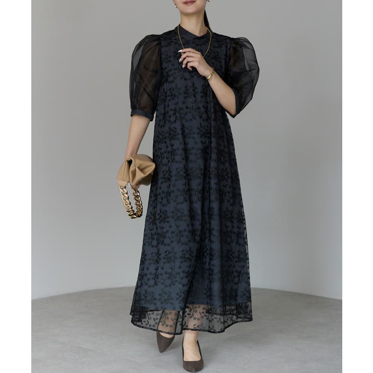 シアーバルーンスリーブドレス | PREFERIR | 詳細画像3 