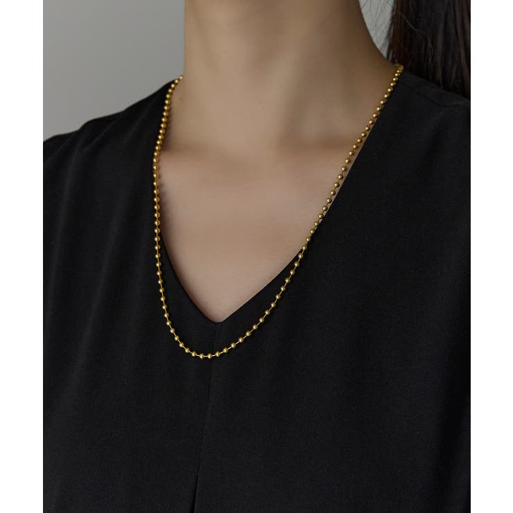 ボリュームシアースリーブAラインVネックドレス | PREFERIR | 詳細画像14 